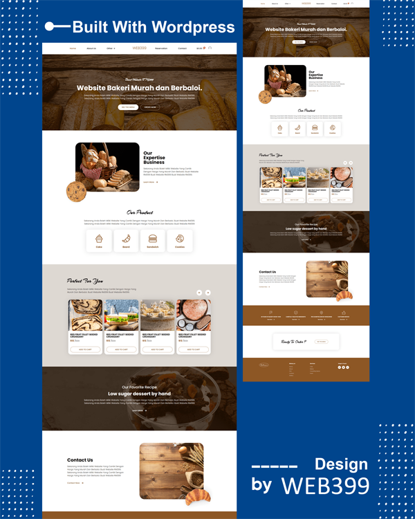 Sample bakery website design