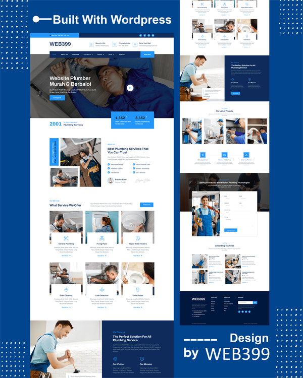 Sample plumber website design in malaysia