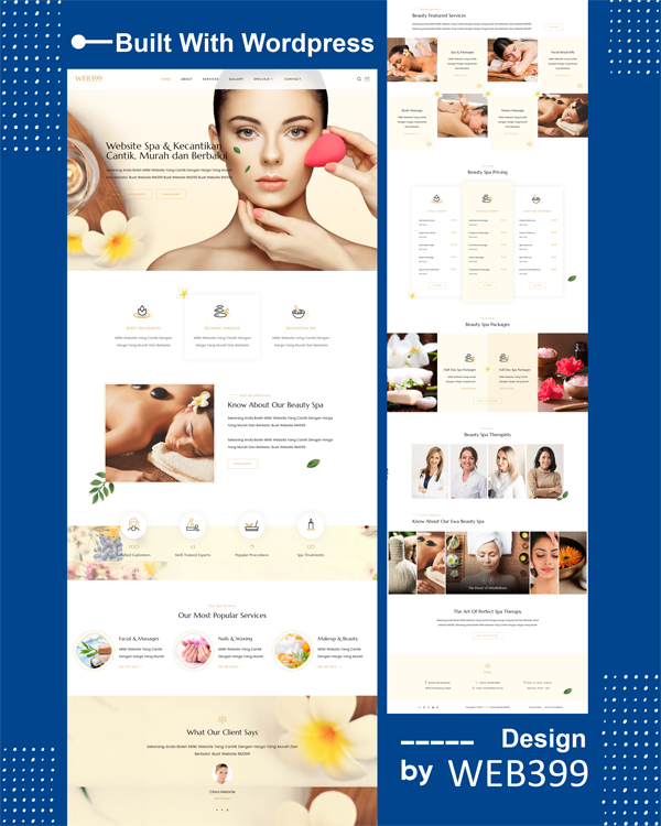 Sample spa and beauty website design in malaysia