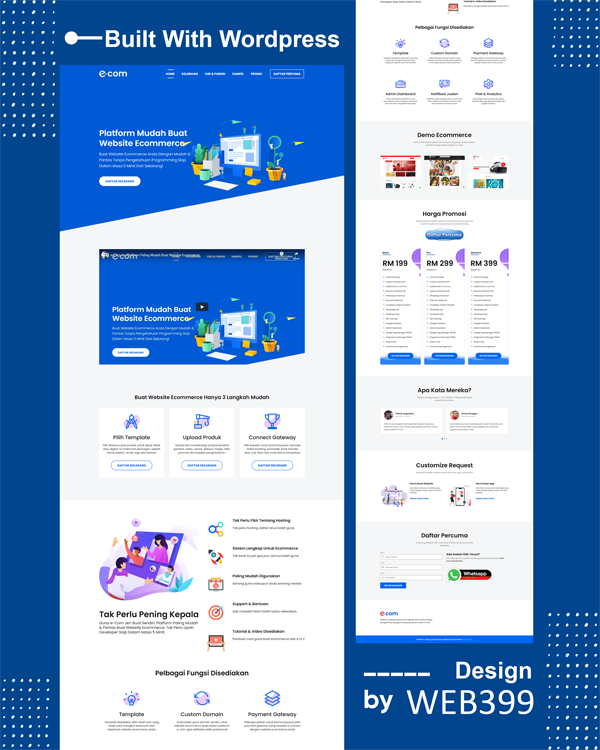 Sample modern e-commerce website design in Temerloh