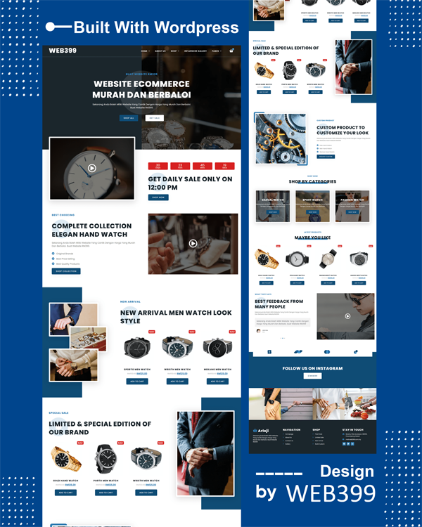 Sample e-commerce website design in Temerloh