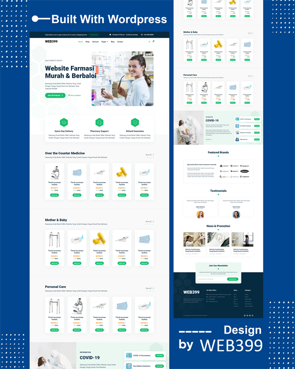 Sample pharmacy website design in Temerloh
