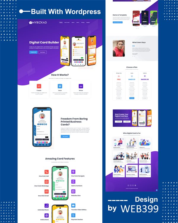 Sample business profile website (myBizKad) in Temerloh