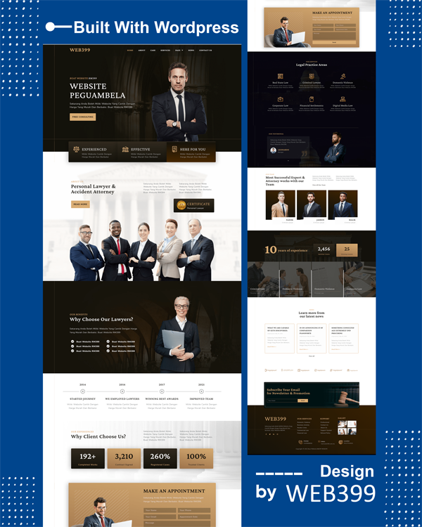 Sample lawyer or attorney website design in Temerloh
