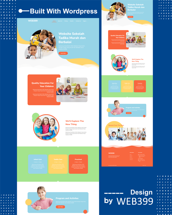 Sample kindergarten website design in Temerloh