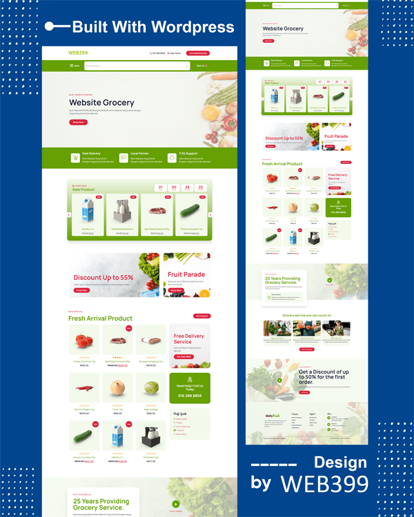 Sample grocery store website design in Dengkil